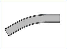 3" I-Beam Single Vertical Curve, 8'-0" Radius, 30 Degree, Part # 17699