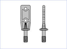 (1) 4196 - 3" "B" Attachment with (1) Nut (56550) and (1) Cotter (56065), Part # 241064